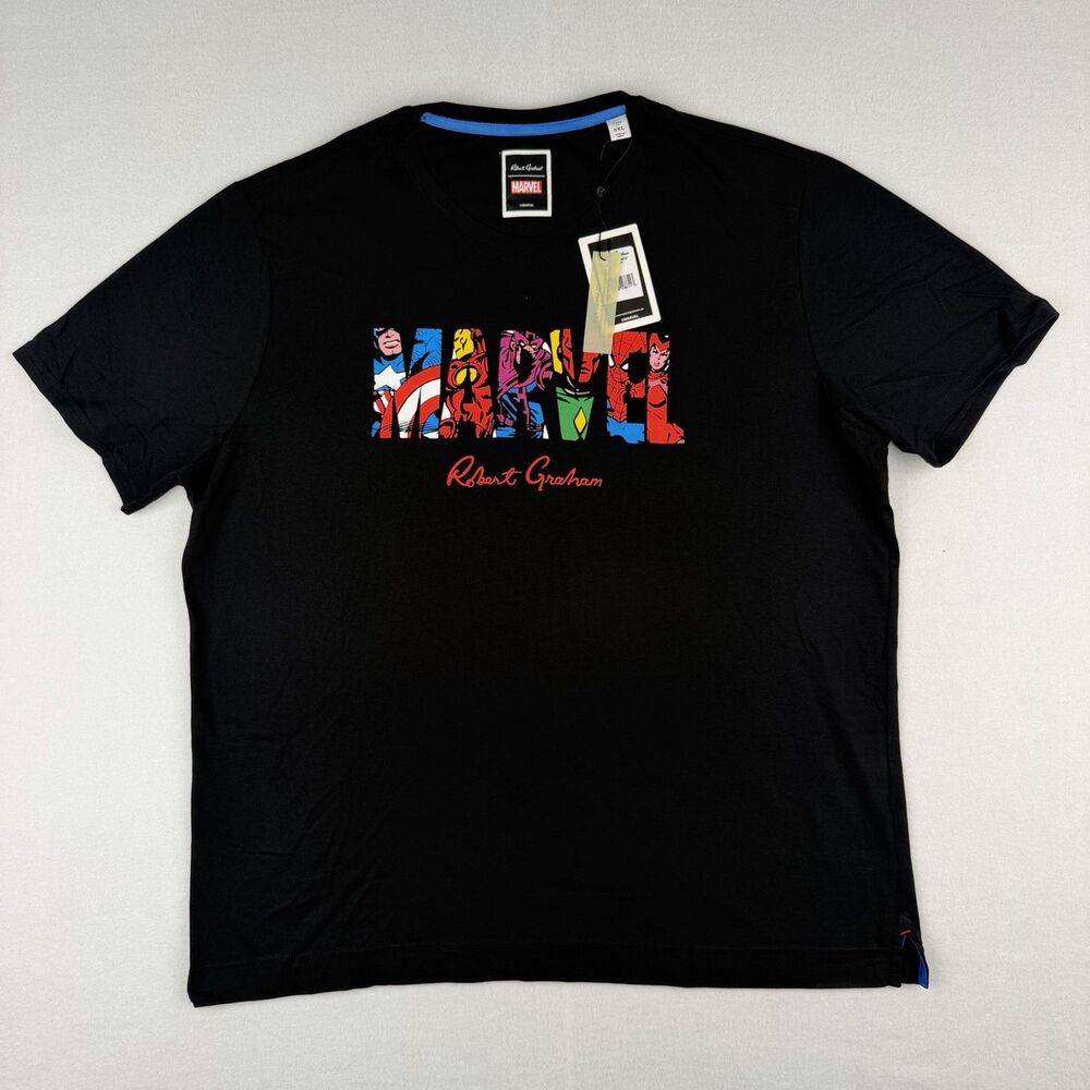 NEW Robert Graham Marvel Edition Men’s Black T-Shirt 3XL